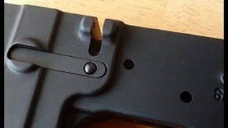 Kid Builds a AR15 #2 Magazine Catch and Button