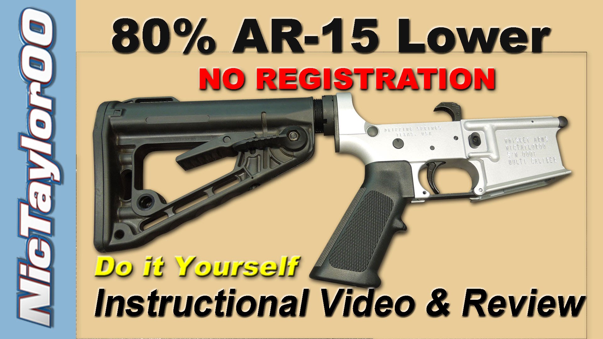 Assault Weapon Kit - The 80% AR-15 Lower Do it Yourself Instructions