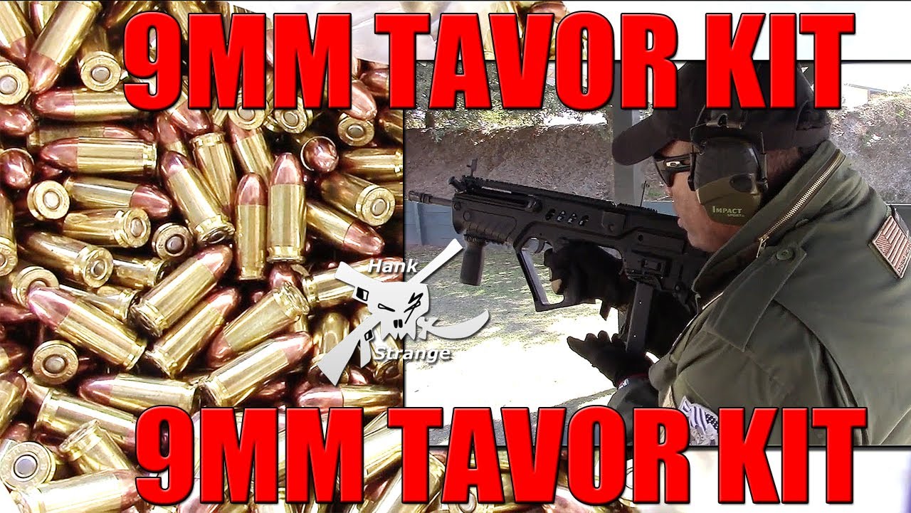 Shooting IWI Tavor Bullpup 556 Rifle converted New 9mm Kit Hank Strange & Mr.YacYas