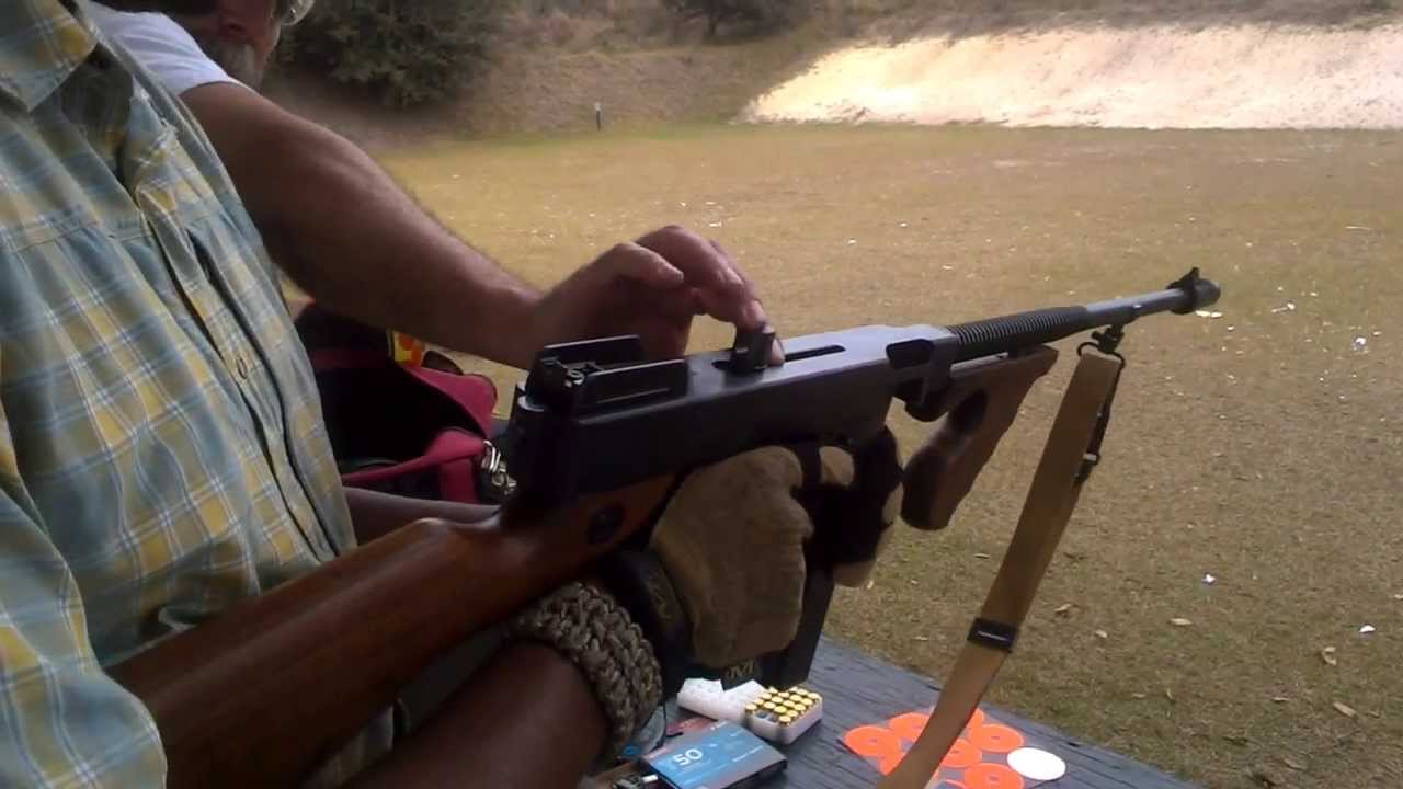 First Time Shooting Thompson Carbine Tommy gun .45 ACP Tommy Gun