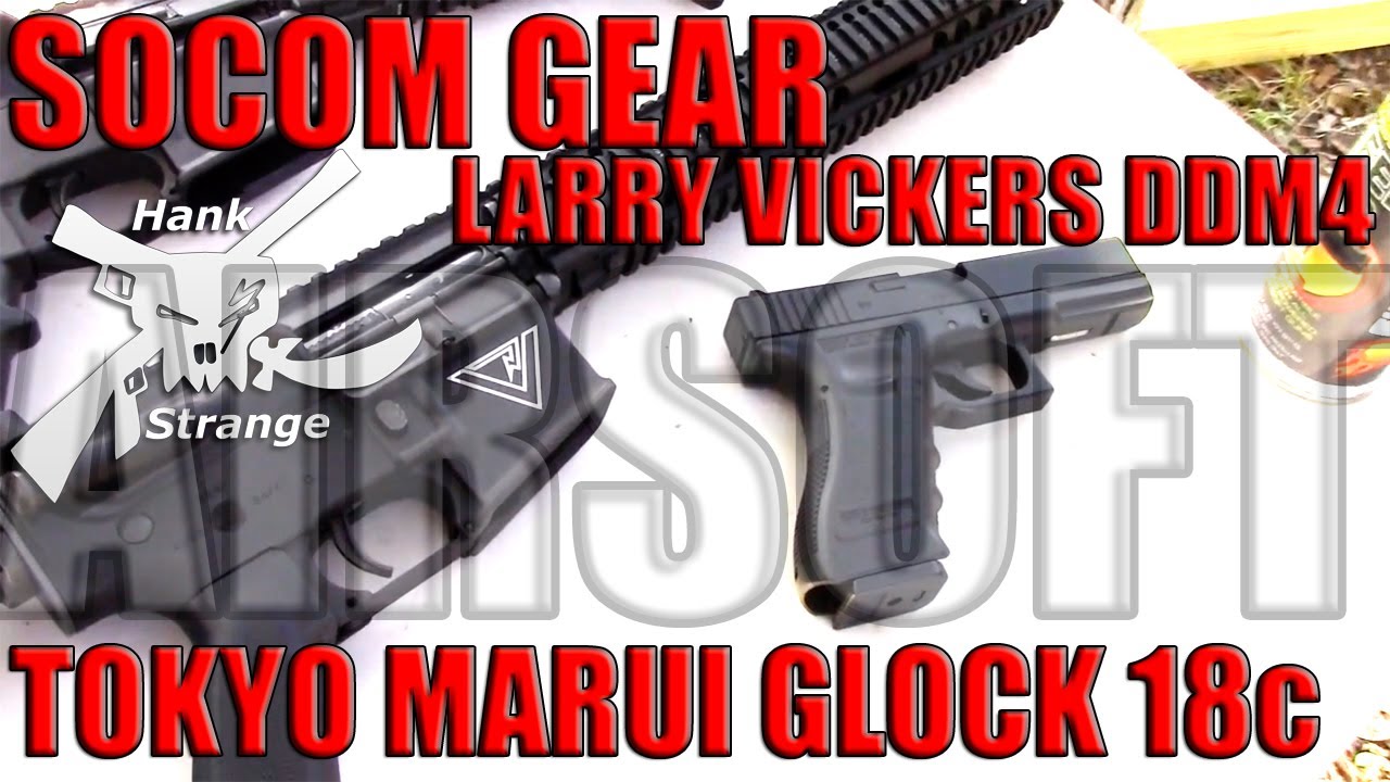 Shooting AIrsoft Larry Vickers Daniel Defense Tokyo Marui Glock 18c