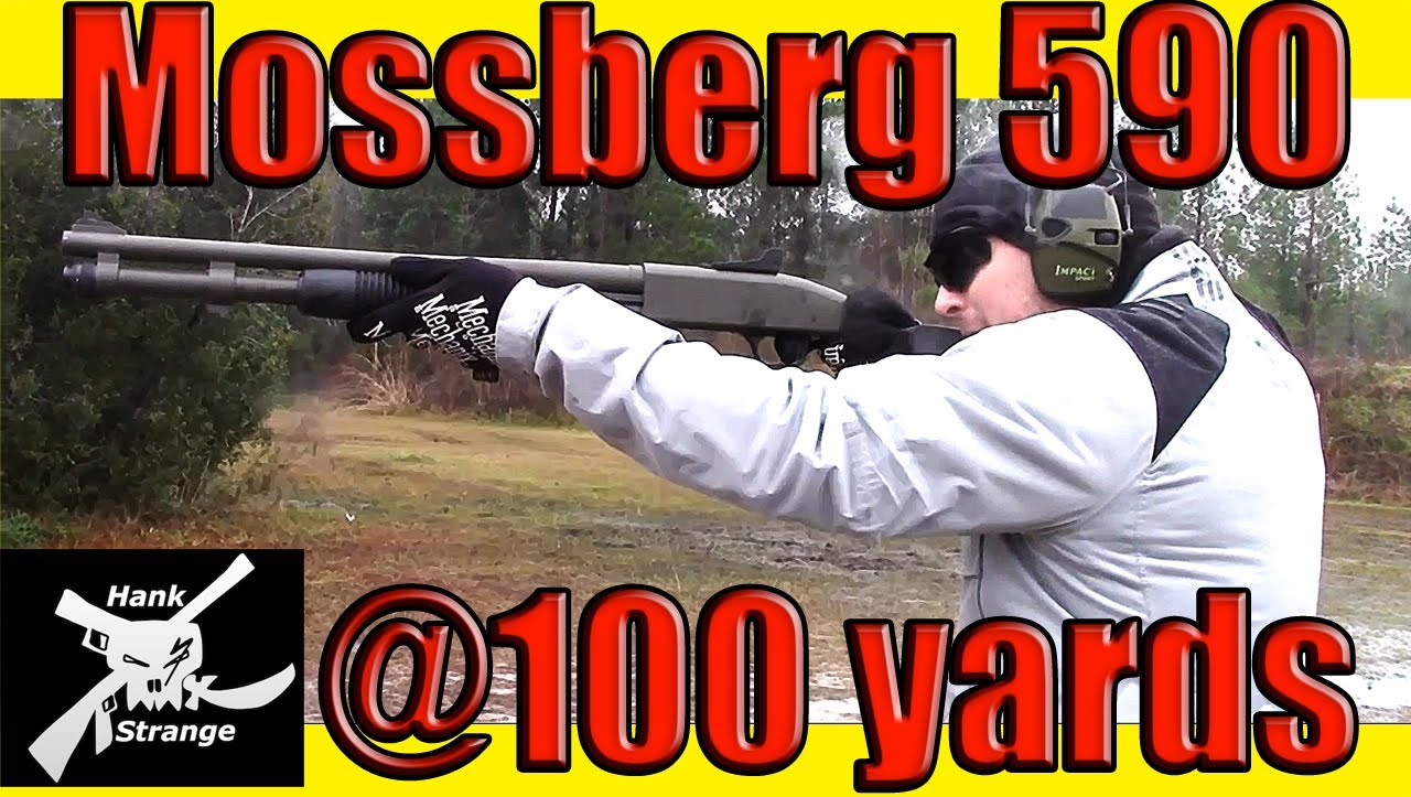 Shooting Mossberg 590 shotgun Slugs Long Distance Hank Strange & Mr.YacYas