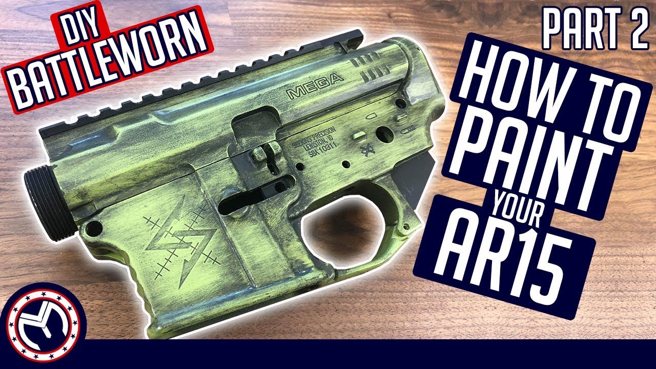 How To Paint Your AR15 | Battleworn done CHEAP!!! Taping & Painting