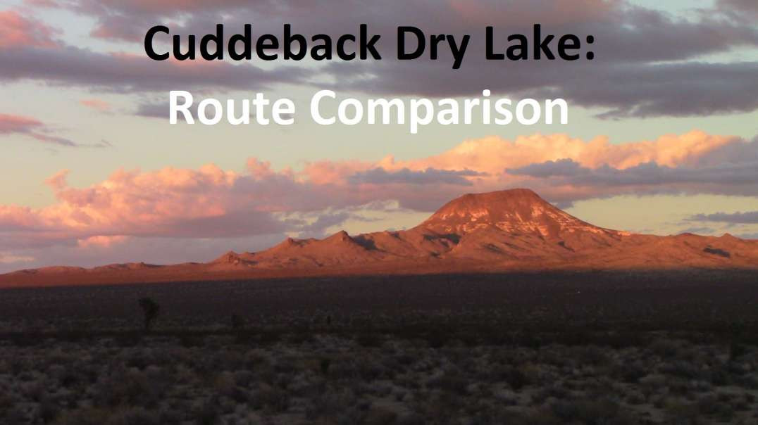Cuddeback Offroad Route Comparison
