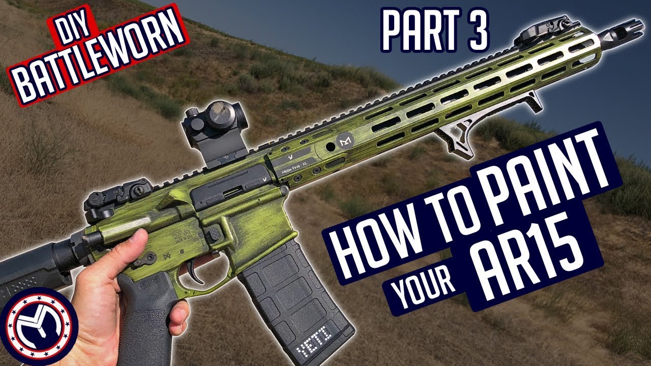 How To Paint Your AR15 | Battleworn done CHEAP!!! Taping & Painting