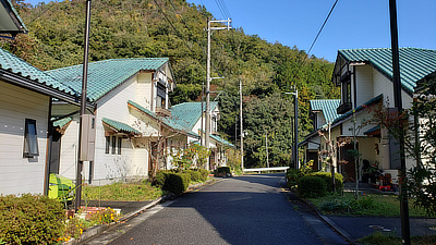 A row of houses.