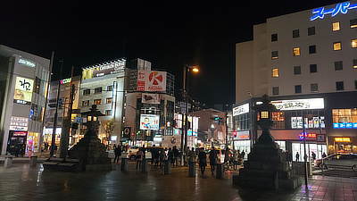 Nara, Japan, as seen when leaving the Japan Rail Nara station.