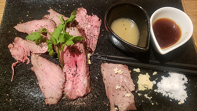 Wagyu roast beef (this was ¥ 980- and utterly delicious, we ordered two.)