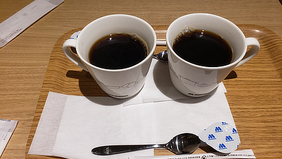 Coffees at the McDonalds in Nara, Japan.