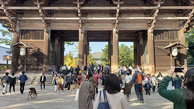 One of the gates to walk through on the way to Todaiji.