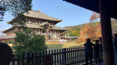 A view of Todaiji from the outer walls.