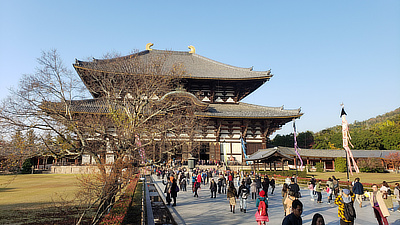 People walking up to Todaiji.