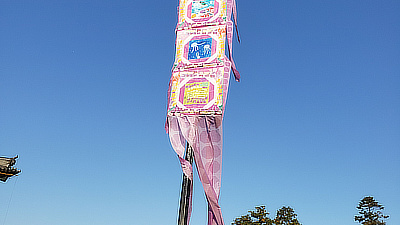 A second banner in the breeze outside Todaiji