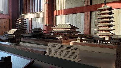 A minature structure of the Todaiji complex.