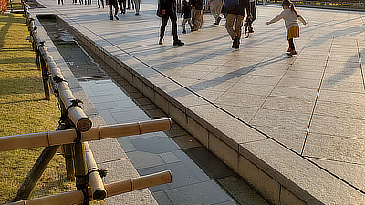 The view of the main entrance to Todaiji, looking back towards the exit.