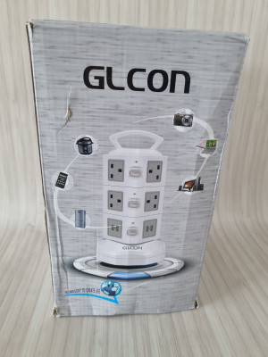 GLCON Vertical Multi-Socket & USB Tower Extension Lead