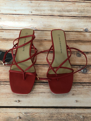 Kaleidoscope Poppy Red Thin Strappy Sandals