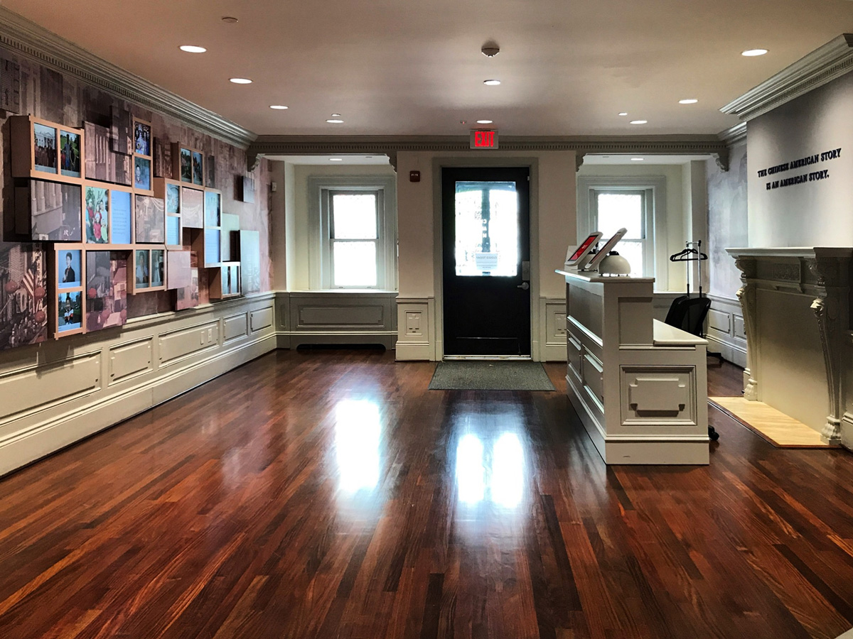 Interior display room of the Chinese American Museum in Washington, D.C.