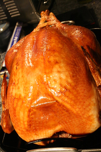 Front of roasted turkey