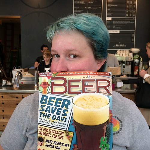 I'm so excited to be holding a copy of a magazine I'm in AND is about comics and beer. I'm not a comics nerd, but I might end up being one eventually if my friend Rick has anything to do with it.