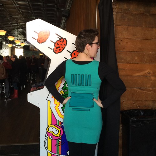 Back of the Bmo dress. Wow! Does that count as two entries? Hope not. She only won once.