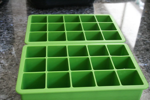 Green Silicone Ice Cube Trays.