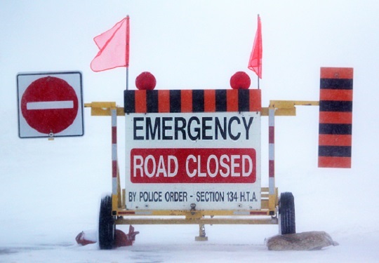 Police reminding everyone of the dangers of driving on closed roads