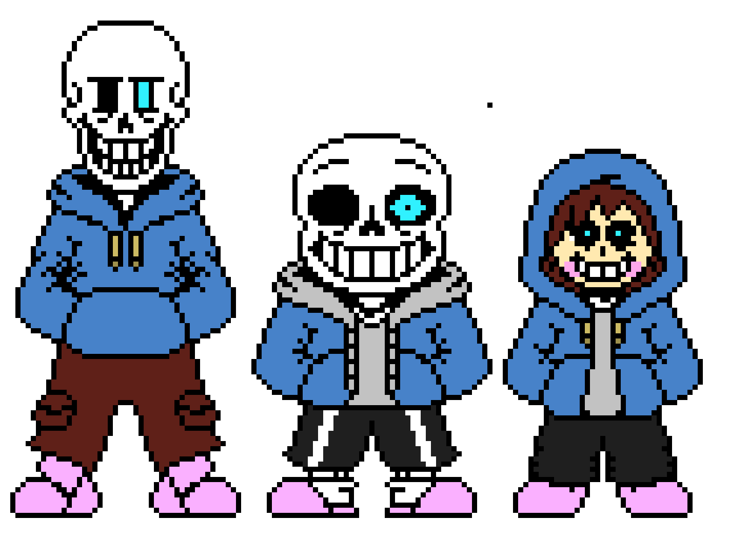 Bad Time Trio Sans Papyrus and Chara 