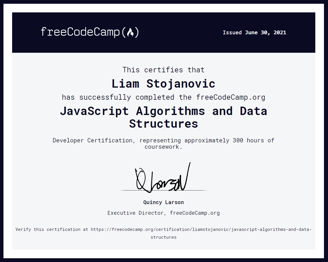 I Got My JS Certificate! - You Can Do This! - The FreeCodeCamp Forum