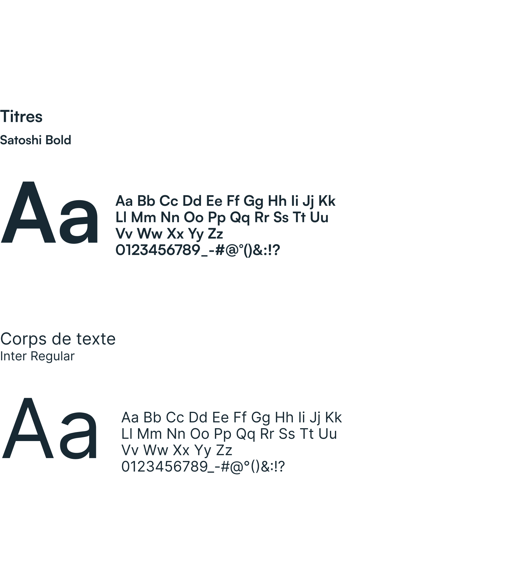 Typographies utilisées dans la charte graphique d'Epargnoo