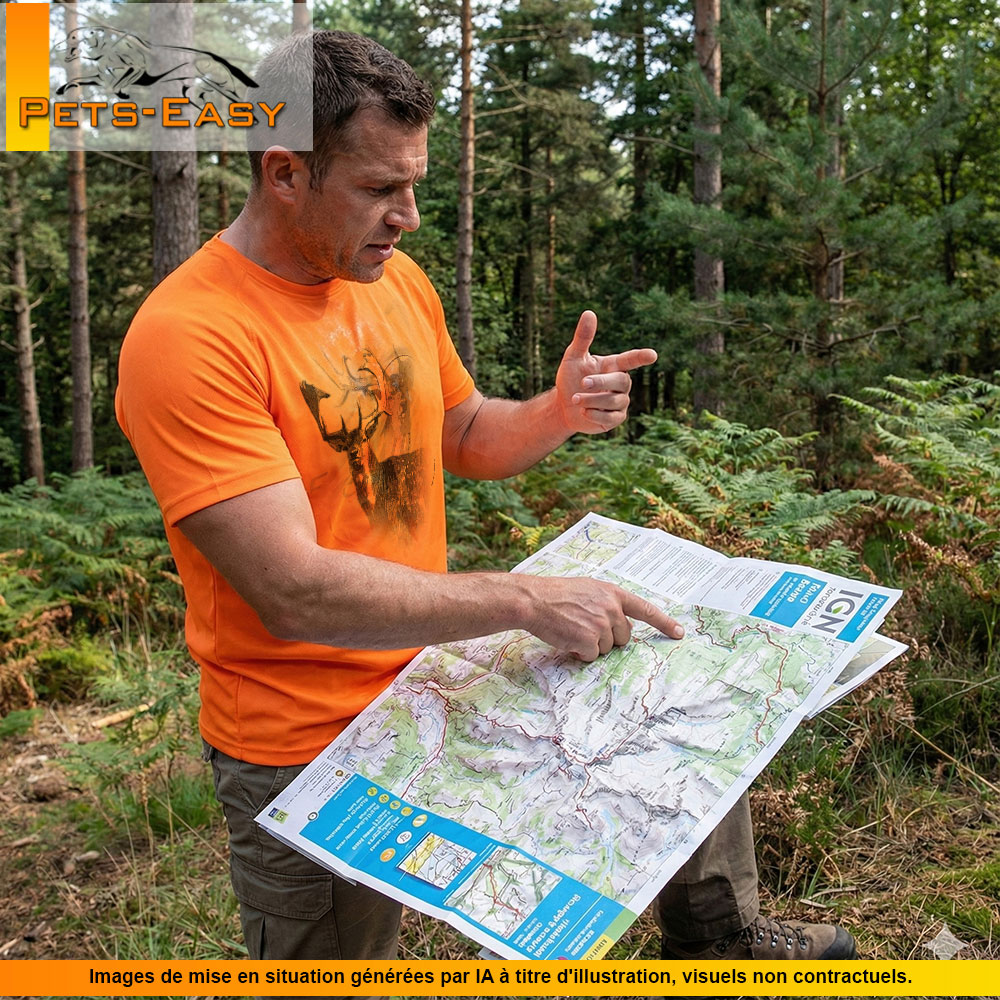 T-shirt de chasse Daim - orange fluo