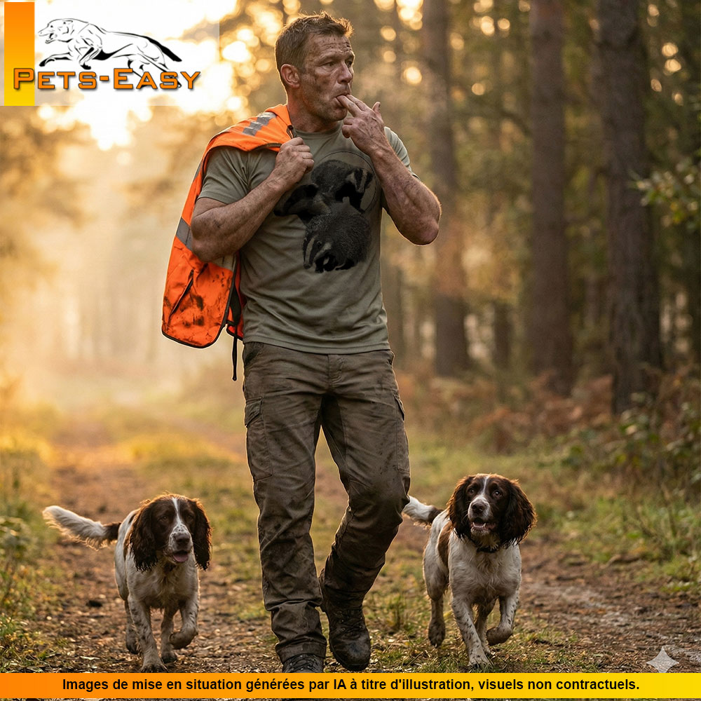 T-shirt de chasse Blaireau personnalisé