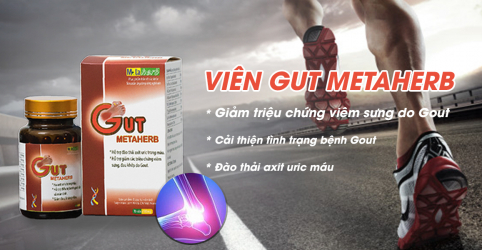 Viên Gút Metaherb hỗ trợ đào thải axit uric, giảm viêm sưng đau khớp do gout