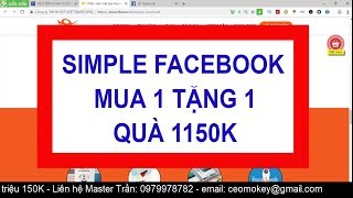 Mua SIMPLE FACEBOOK tặng 1 triệu 150k