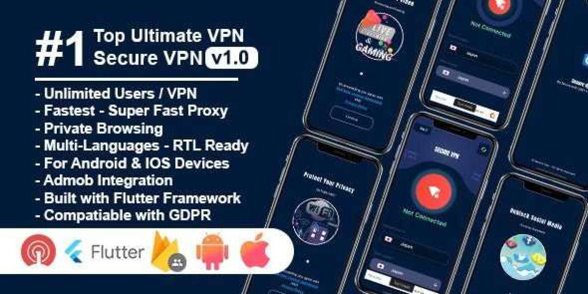 Secure VPN Ultimate v1.0 – Flutter Project | Android | IOS | Admin Panel