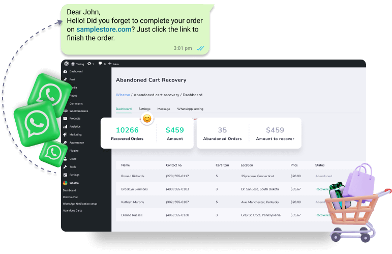 WooCommerce Abandoned Cart Recovery Plugin For WordPress