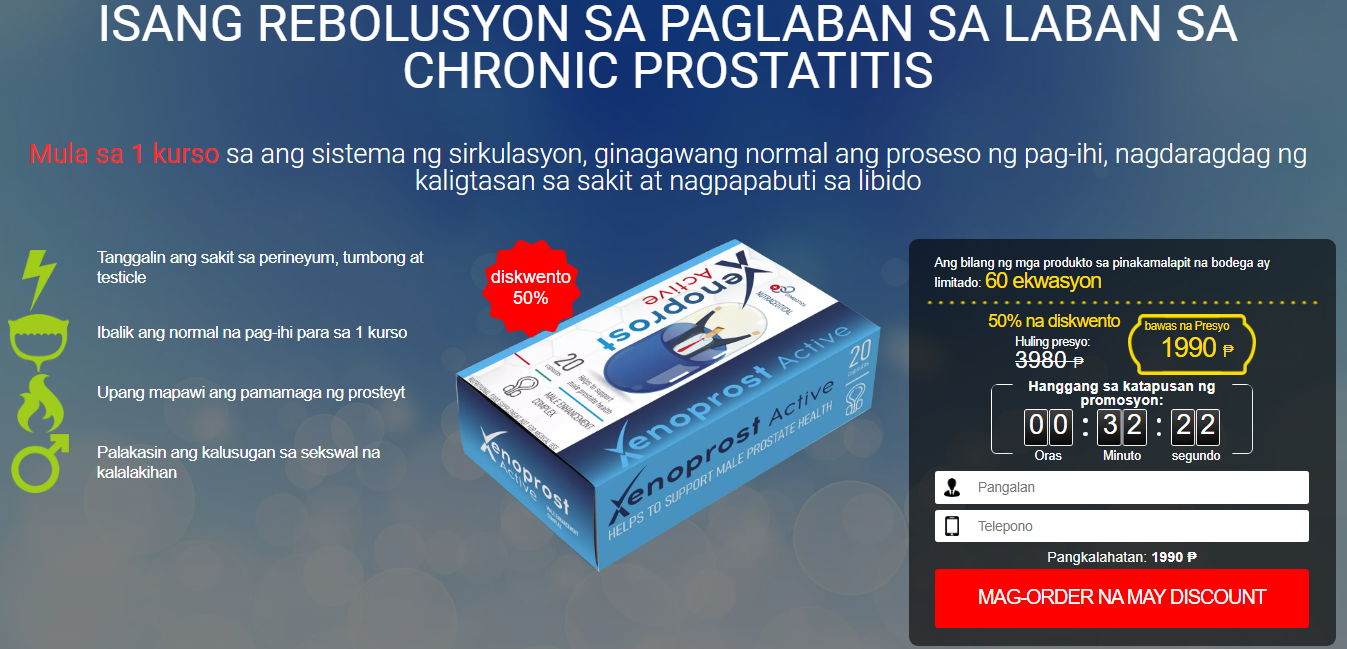 Xenoprost Active - Philippines Capsule para Prostatitis! Pagsusuri