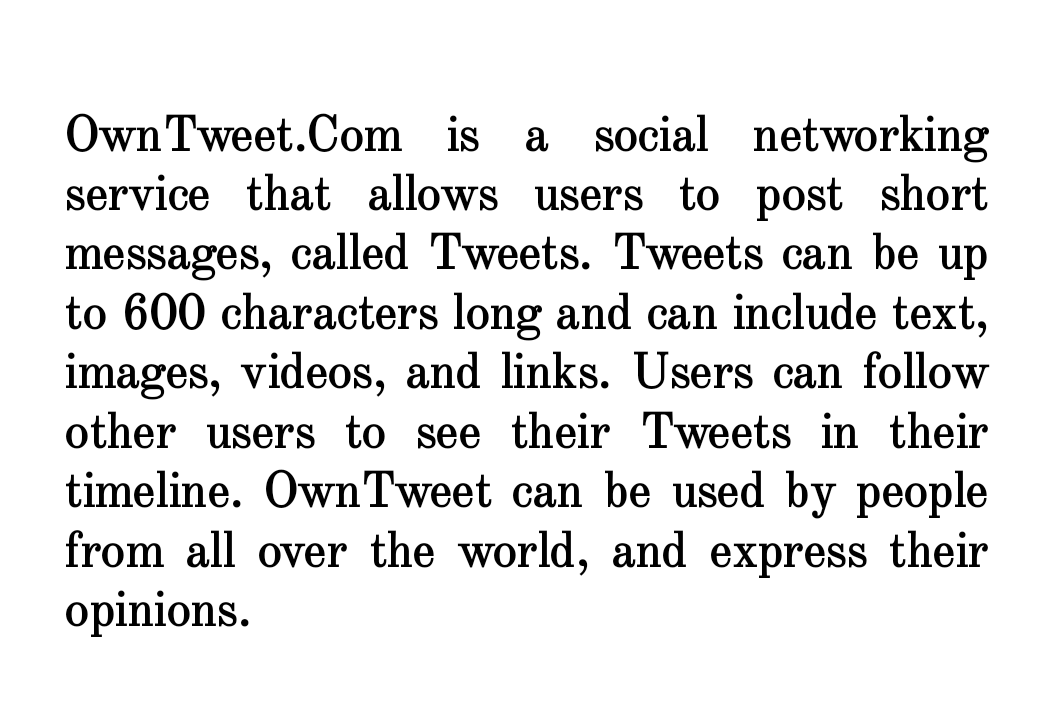 Adam Smith on OwnTweet