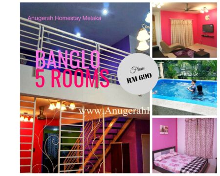 Homestay Melaka private Swimming pool | Anugerah Homestay