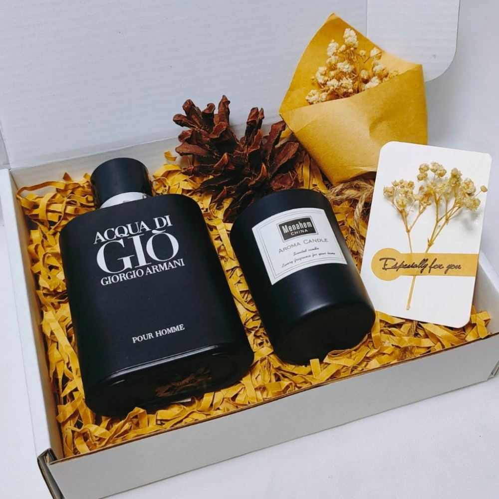 Set quà tặng 2 bạn, tặng nam gói hộp kèm túi - Graci Gift