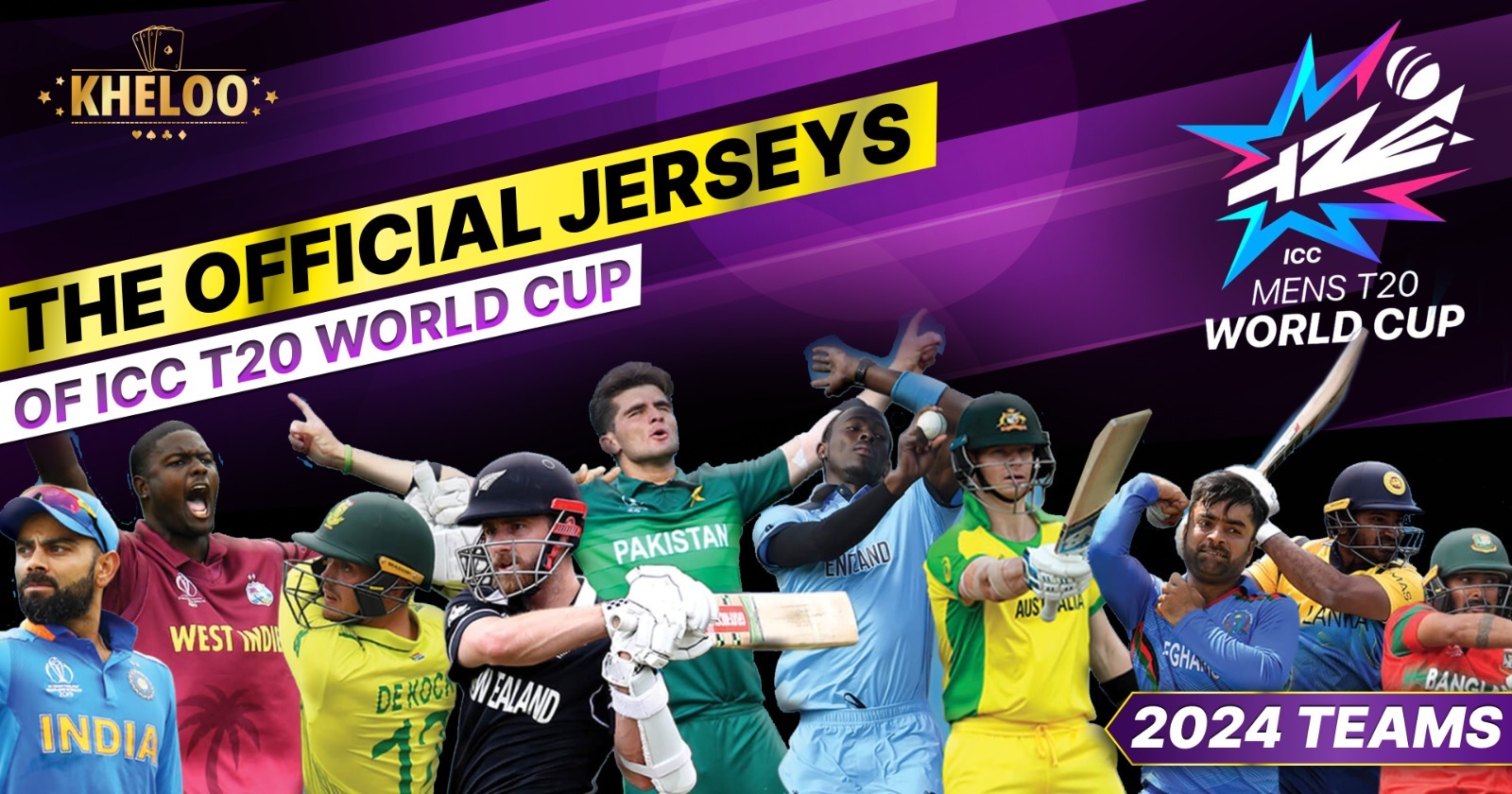 The Official Jerseys of ICC T20 World Cup 2024 Teams - Kheloo