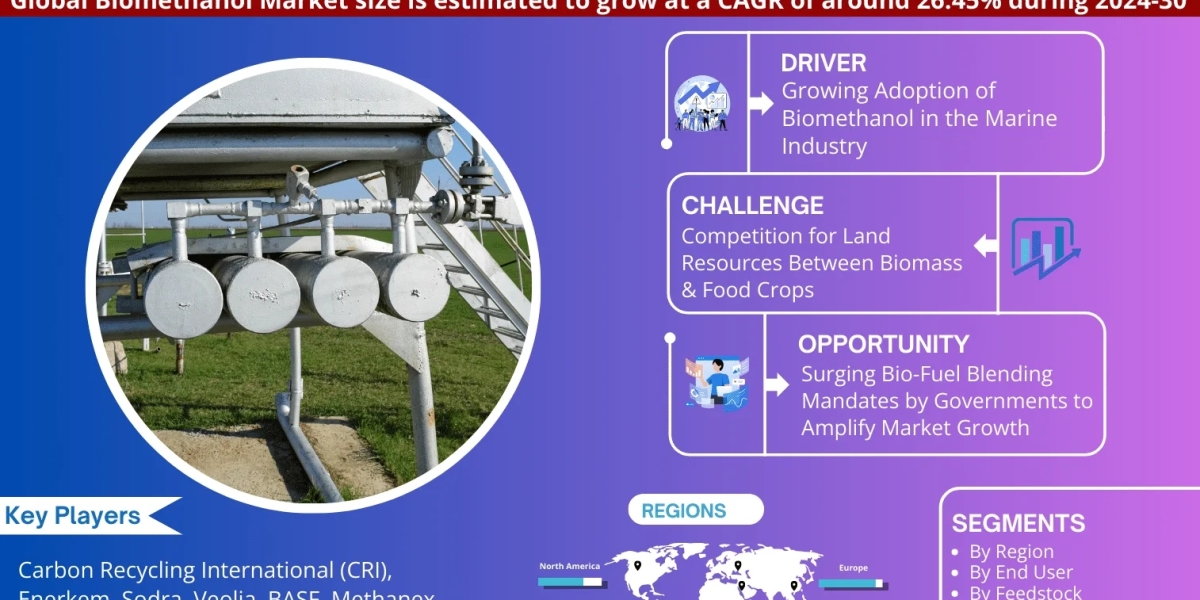 Global Biomethanol Market Poised for Sustainable Expansion: Forecasts 26.45% CAGR from 2024 to 2030.