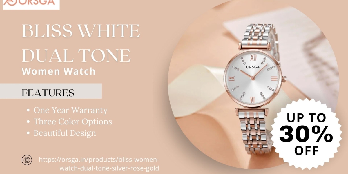 BLISS White Dual Tone Women Watch A Blend of Grace & Style