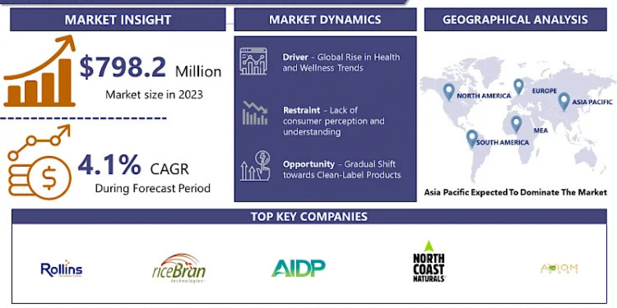 Rice Protein Market: USD 798.2 Million by 2032 and Expected to Grow at a CAGR of 4.1%