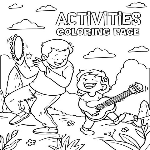 Activities Coloring Pages Online For Kids