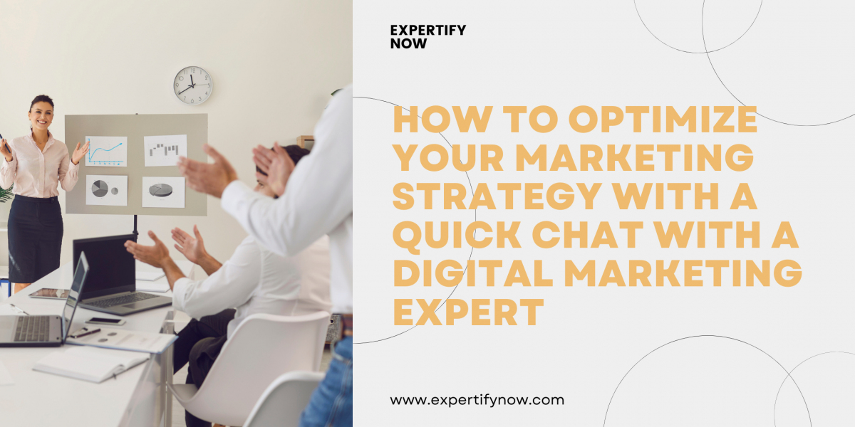 How to Optimize Your Marketing Strategy with a Quick Chat with a Digital Marketing Expert