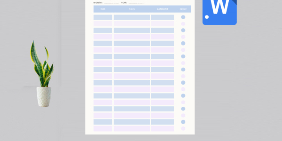 Stay Organized with the Bill Tracker Template