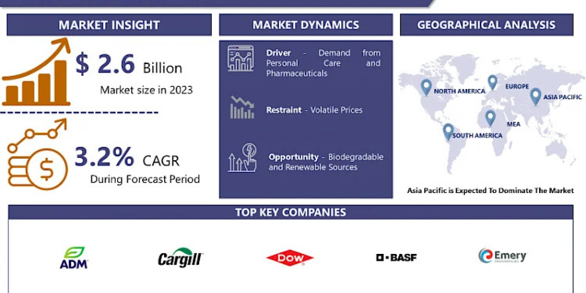 Glycerol Market: Analysis Opportunities and Growth Drivers By 2024-2032