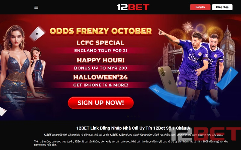 12BET Link Đăng Nhập Nhà Cái Uy Tín 12BET Số 1 Châu Á