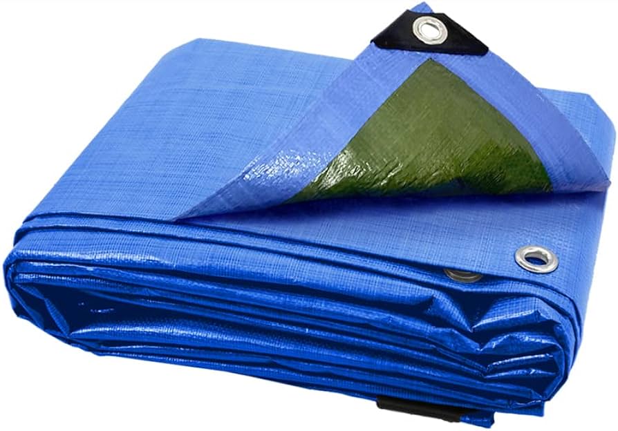 Blue And Green Tarpaulin 90gsm Waterproof With Eyelets Tarpaulinz - Tarpaulinz